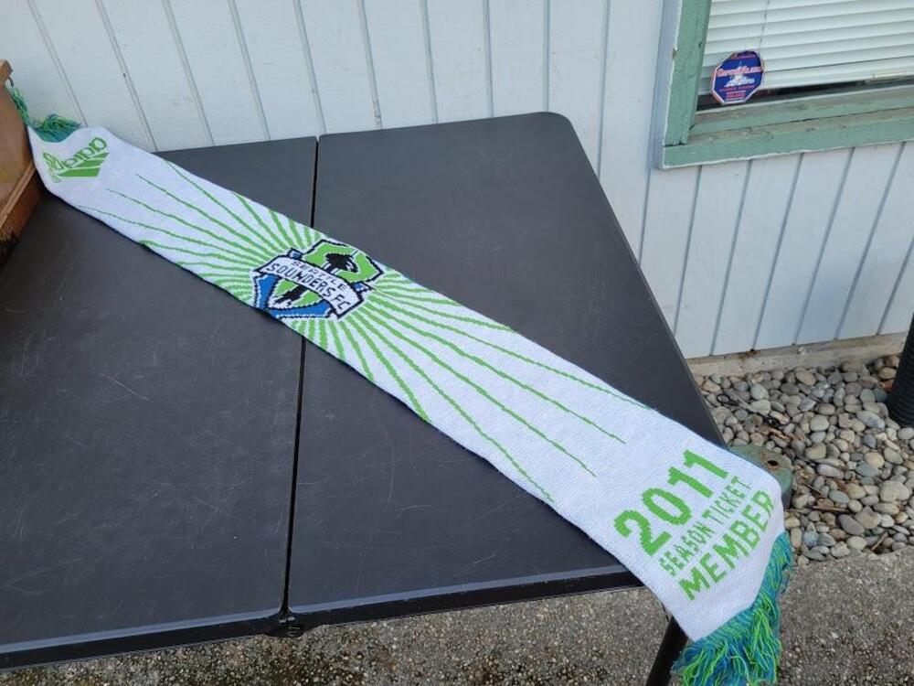 Seattle Sounders FC Scarf 2011 Season Ticket Member MLS Soccer Adidas Green Blue